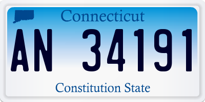 CT license plate AN34191