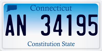CT license plate AN34195