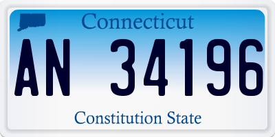 CT license plate AN34196