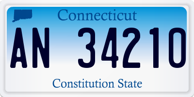 CT license plate AN34210