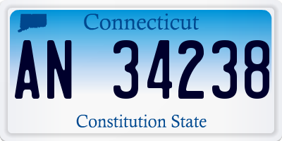 CT license plate AN34238