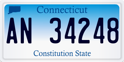 CT license plate AN34248