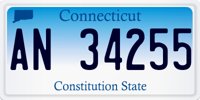CT license plate AN34255