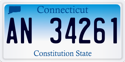 CT license plate AN34261