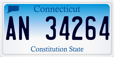 CT license plate AN34264