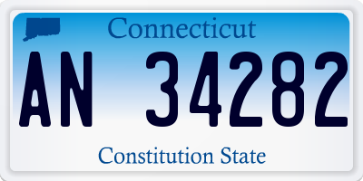 CT license plate AN34282