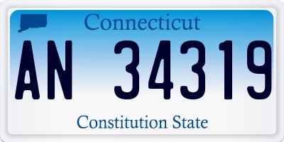 CT license plate AN34319
