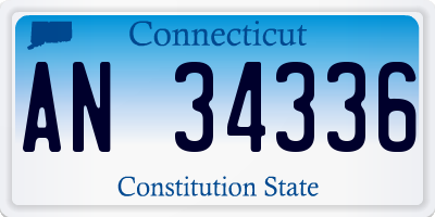 CT license plate AN34336