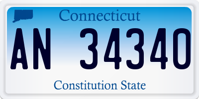 CT license plate AN34340