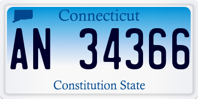 CT license plate AN34366