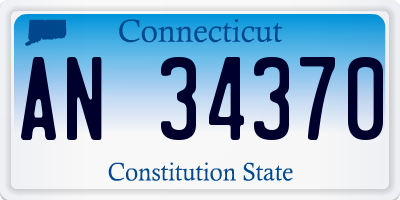 CT license plate AN34370