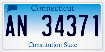 CT license plate AN34371