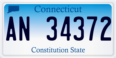 CT license plate AN34372