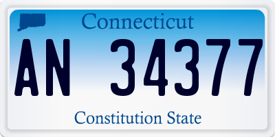 CT license plate AN34377
