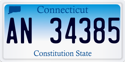 CT license plate AN34385