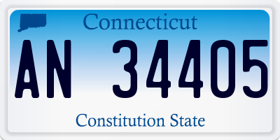CT license plate AN34405