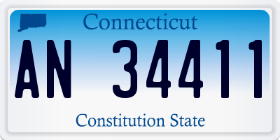 CT license plate AN34411