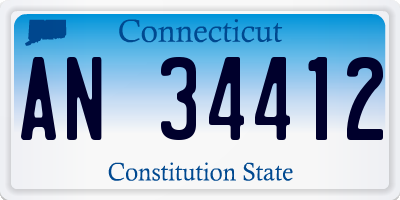 CT license plate AN34412