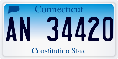 CT license plate AN34420