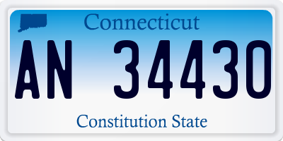 CT license plate AN34430