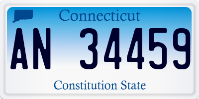 CT license plate AN34459