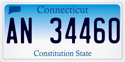 CT license plate AN34460