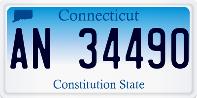 CT license plate AN34490