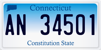 CT license plate AN34501