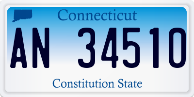 CT license plate AN34510
