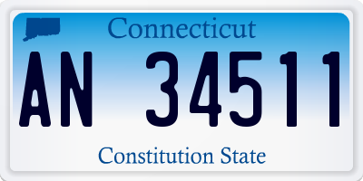 CT license plate AN34511