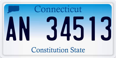 CT license plate AN34513