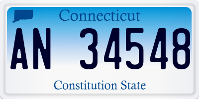 CT license plate AN34548
