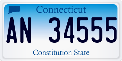 CT license plate AN34555