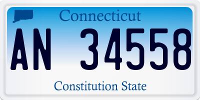 CT license plate AN34558
