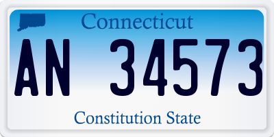 CT license plate AN34573