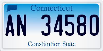 CT license plate AN34580