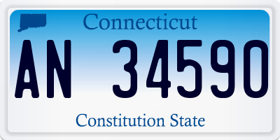 CT license plate AN34590