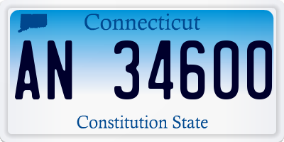 CT license plate AN34600