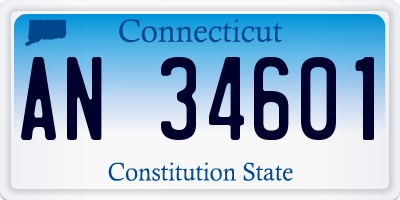 CT license plate AN34601