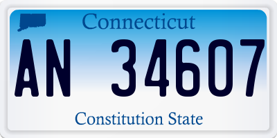 CT license plate AN34607