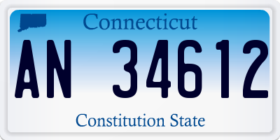 CT license plate AN34612