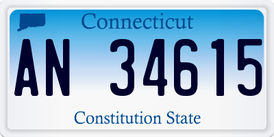 CT license plate AN34615