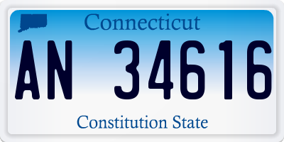 CT license plate AN34616