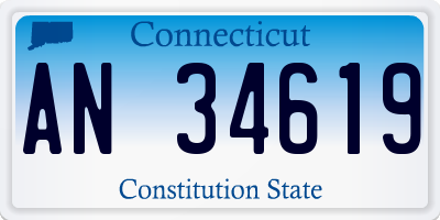 CT license plate AN34619