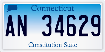 CT license plate AN34629