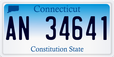 CT license plate AN34641