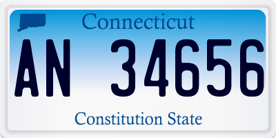 CT license plate AN34656
