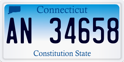 CT license plate AN34658