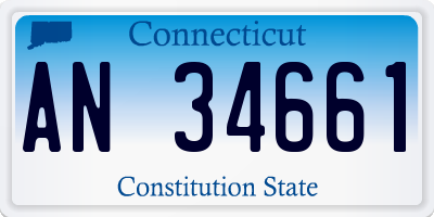 CT license plate AN34661