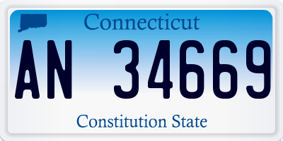 CT license plate AN34669